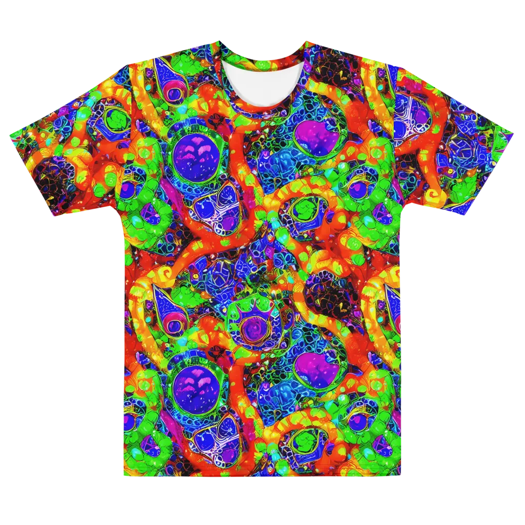 Vivid Labyrinth on Men's Cotton Crew Neck T-Shirt — Front