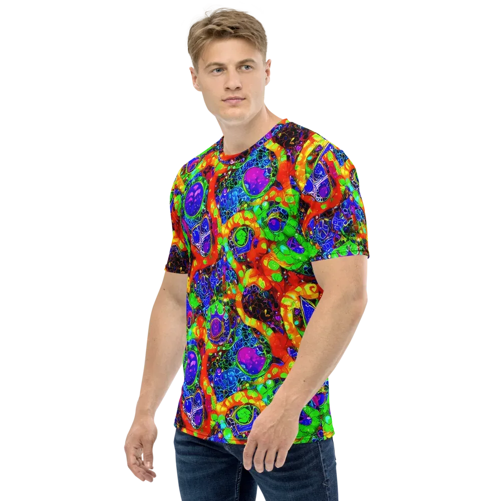 Vivid Labyrinth on Men's Crew Neck T-Shirt — Left