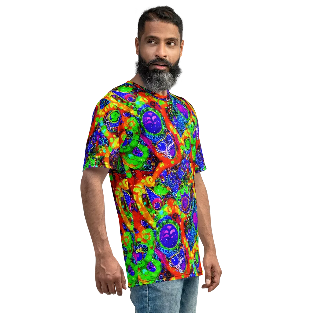 Vivid Labyrinth on Men's Crew Neck T-Shirt — Right