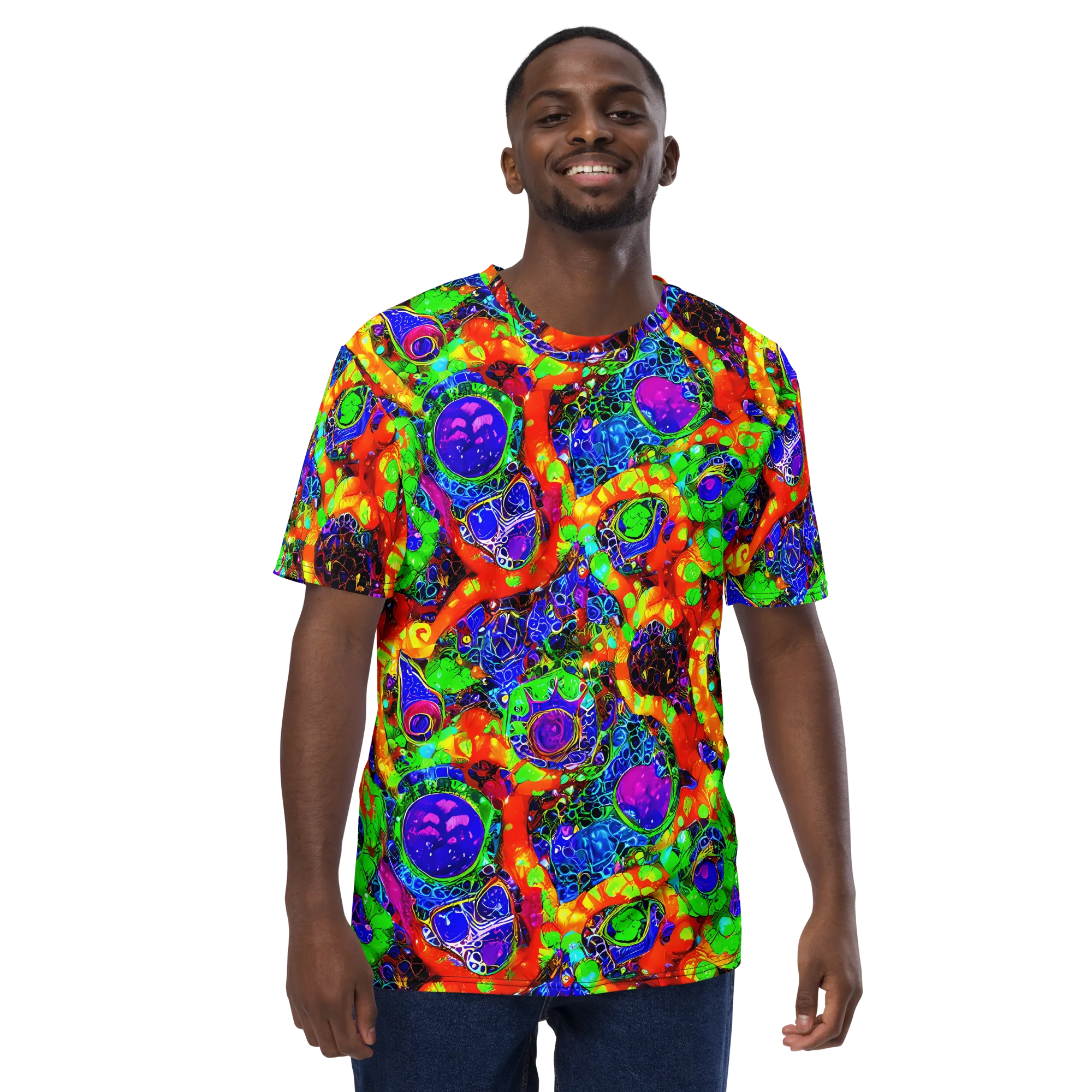 Vivid Labyrinth on Men's Crew Neck T-Shirt — Front