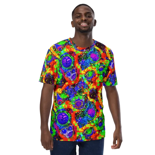 Vivid Labyrinth on a Men's Crew Neck T-Shirt