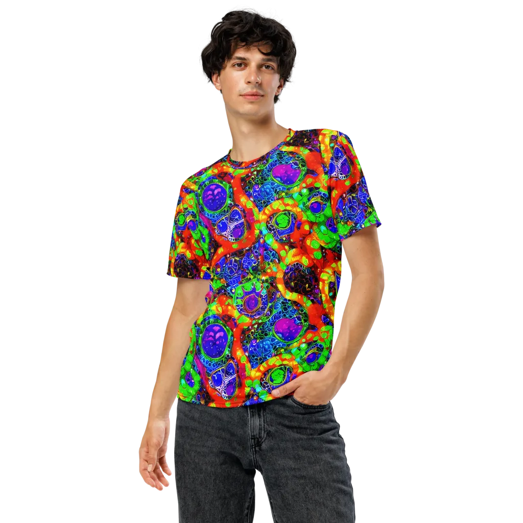 Vivid Labyrinth on Men's Crew Neck T-Shirt — Front