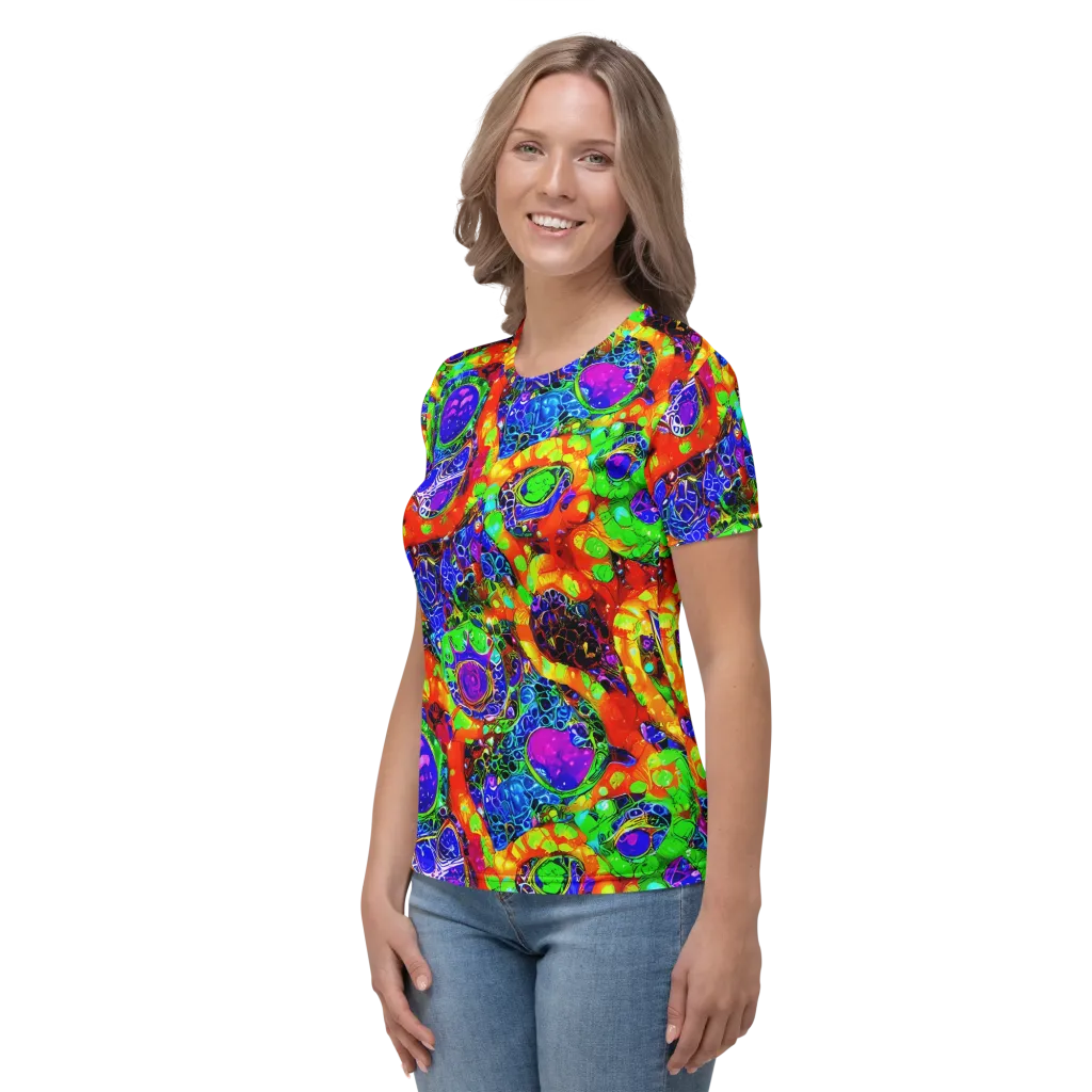 Vivid Labyrinth on Women's Crew Neck T-Shirt — Left