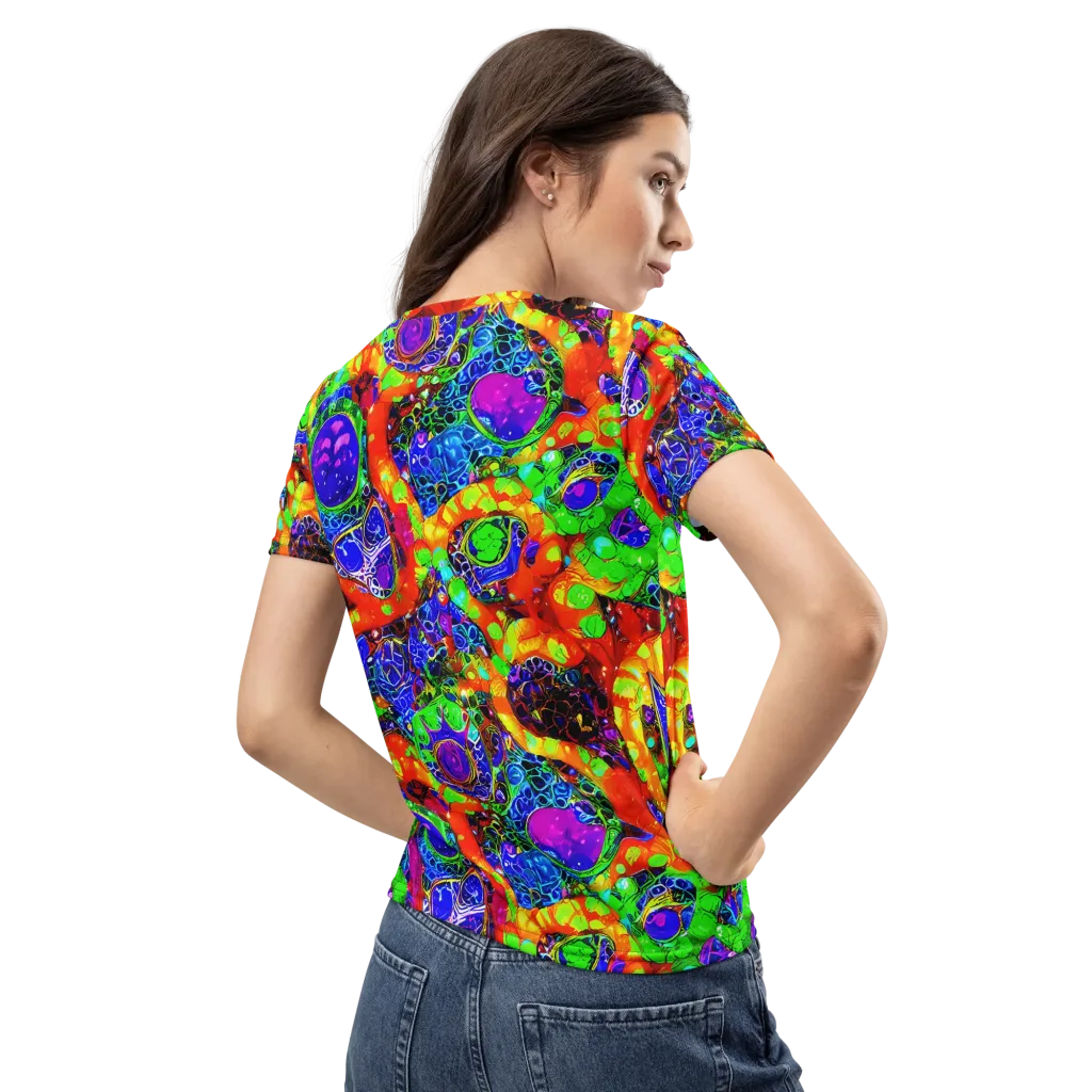 Vivid Labyrinth on Women's Crew Neck T-Shirt — Back