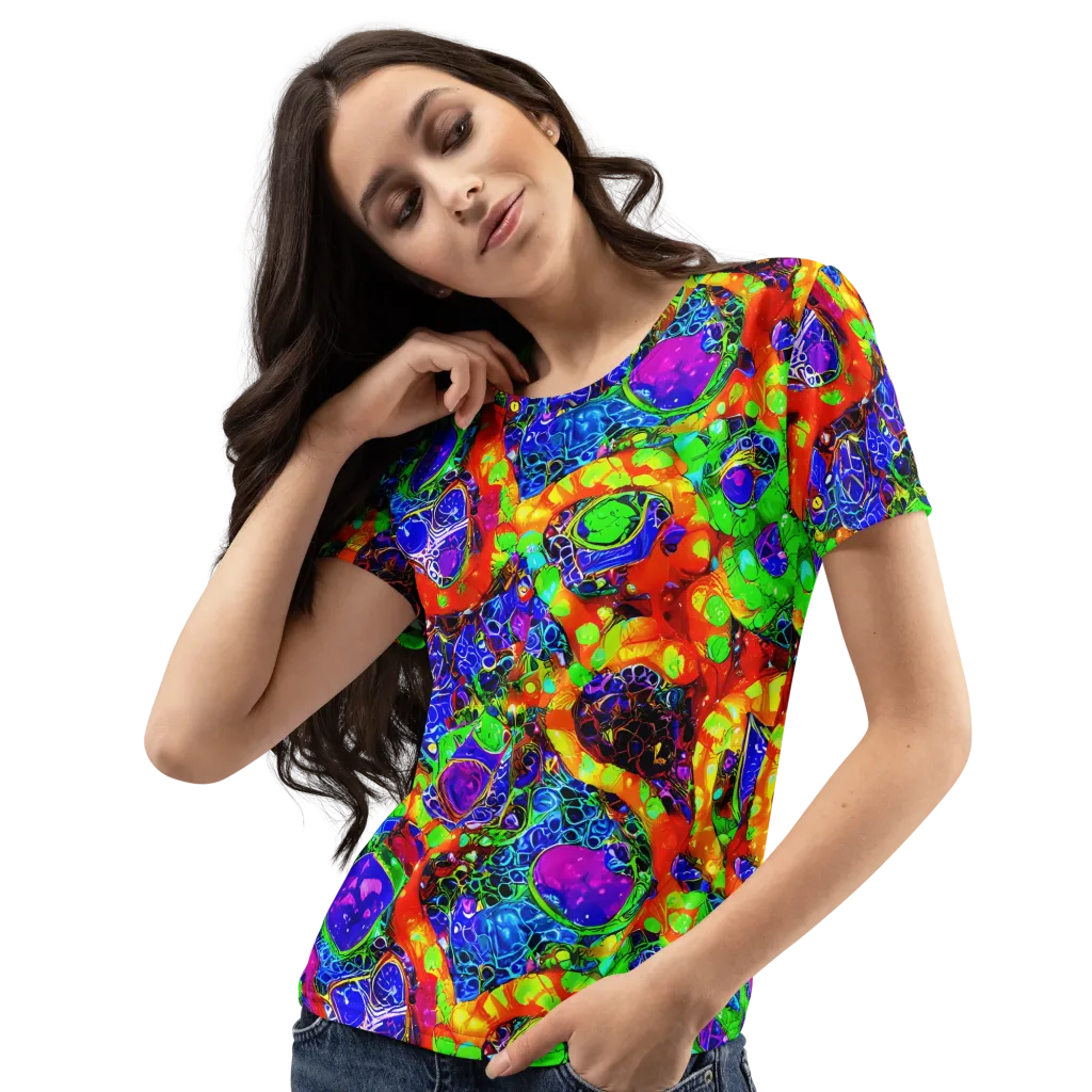 Vivid Labyrinth on Women's Crew Neck T-Shirt — Left Front