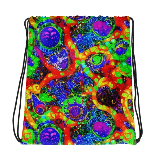 Vivid Labyrinth on a Drawstring Bag