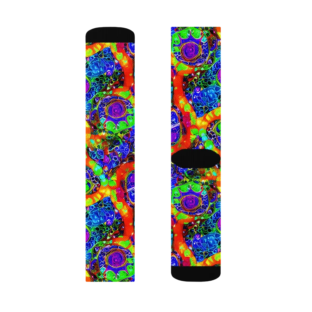 Vivid Labyrinth on Socks — Right Sock