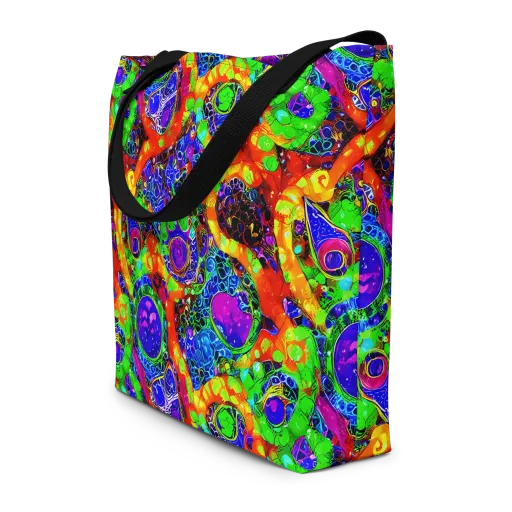 Vivid Labyrinth on a Large Tote Bag W/ Pocket