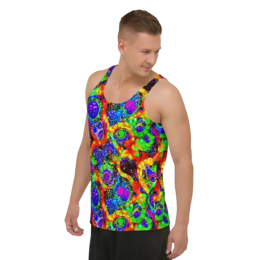 Vivid Labyrinth on a Men's Tank Top