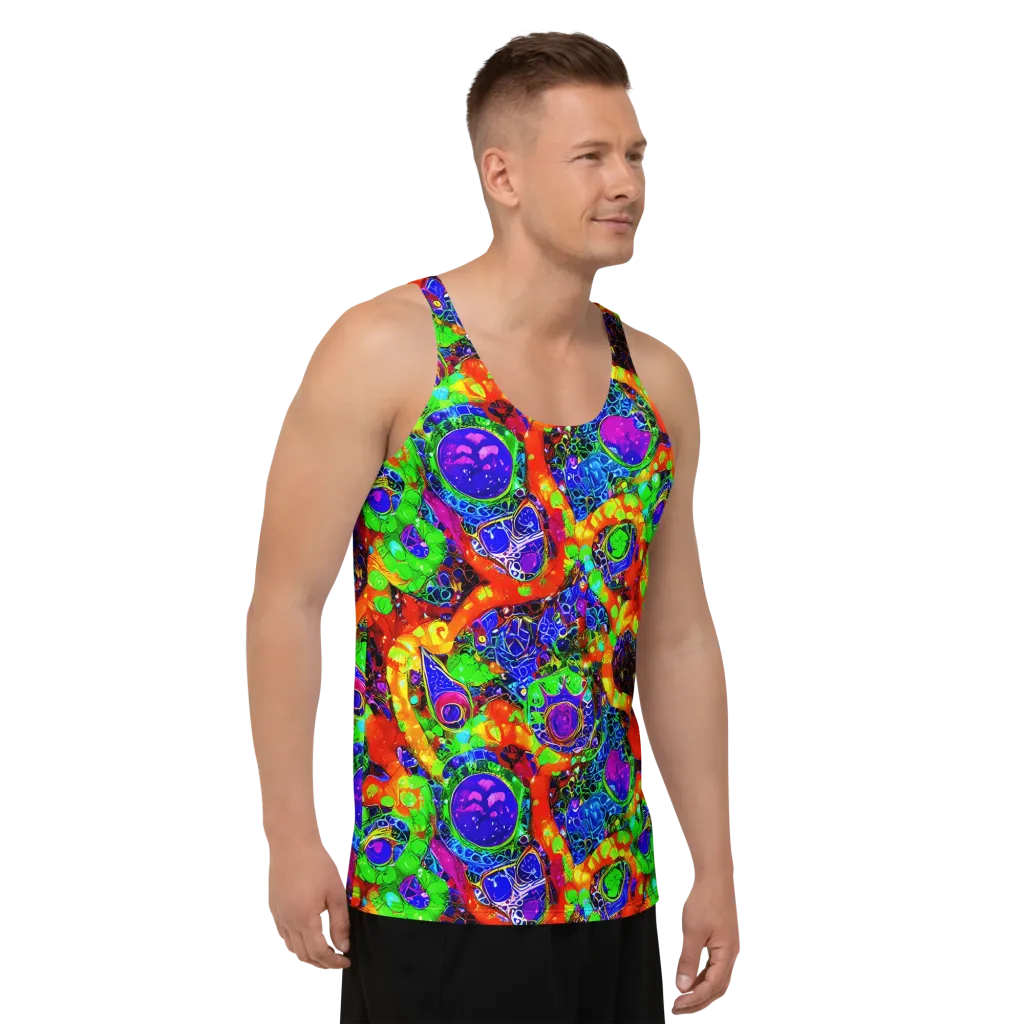 Vivid Labyrinth on Men's Tank Top — Right Front