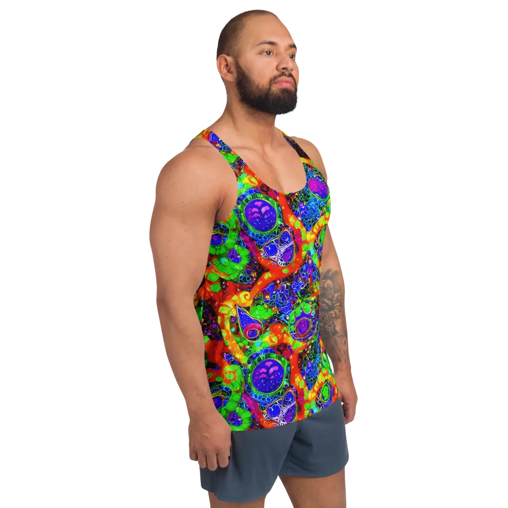 Vivid Labyrinth on Men's Tank Top — Right Front