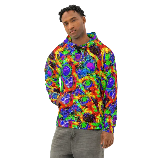Vivid Labyrinth on a Cotton Hoodie