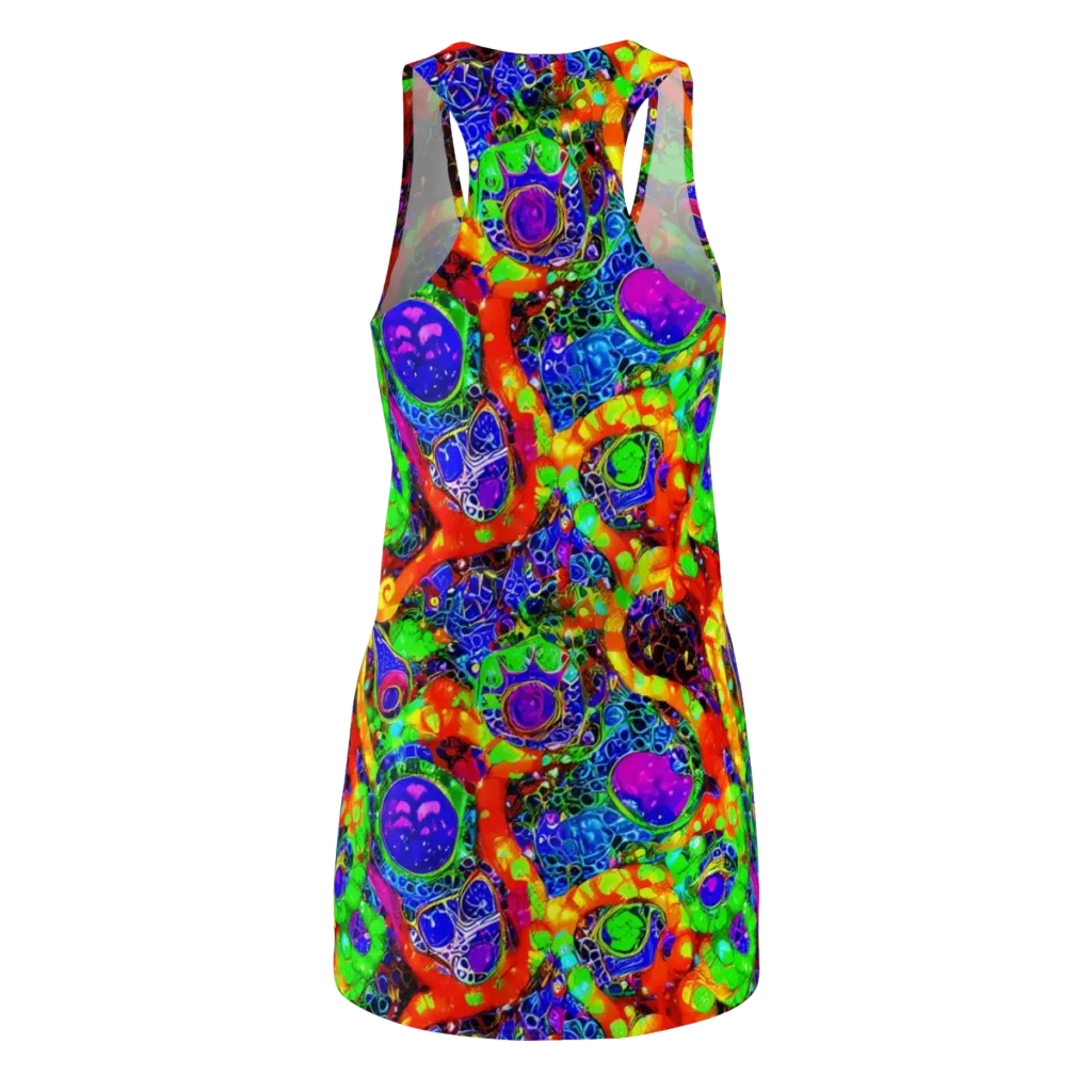 Vivid Labyrinth on Racerback Dress — Back
