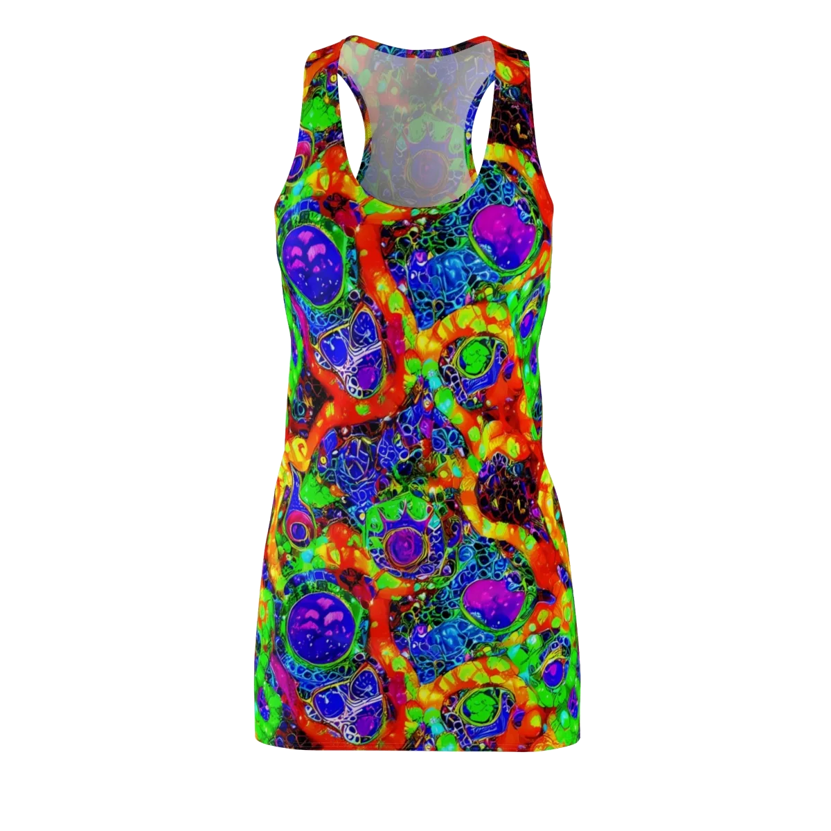 Vivid Labyrinth on Racerback Dress — Front