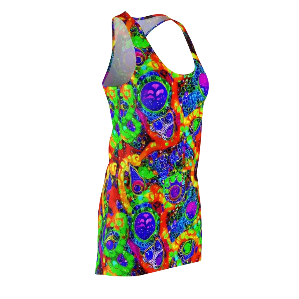 Vivid Labyrinth on Racerback Dress — Front Side