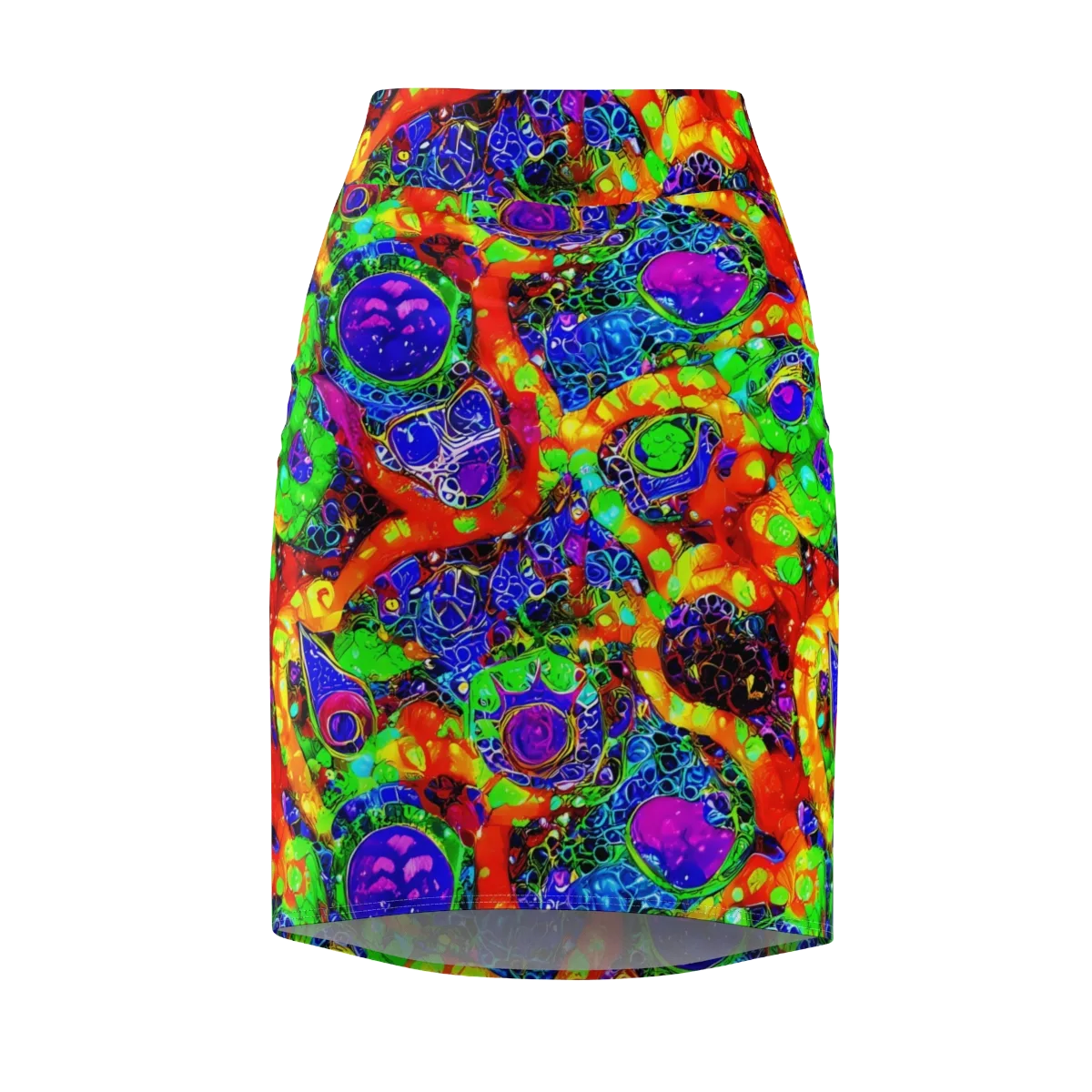 Vivid Labyrinth on Pencil Skirt — Front
