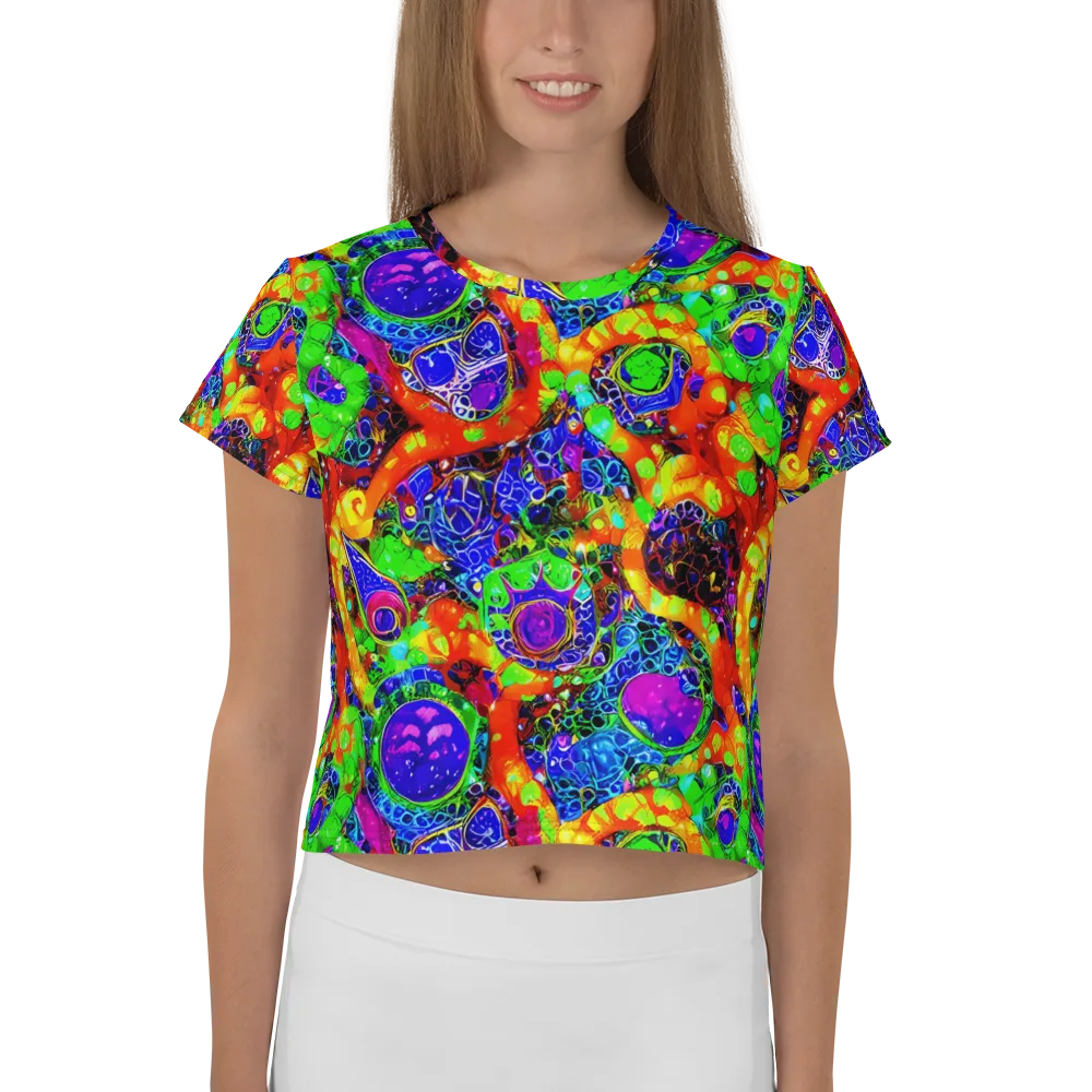 Vivid Labyrinth on Crop Tee — Front