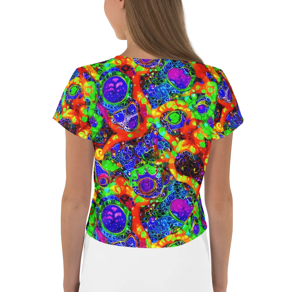 Vivid Labyrinth on Crop Tee — Back