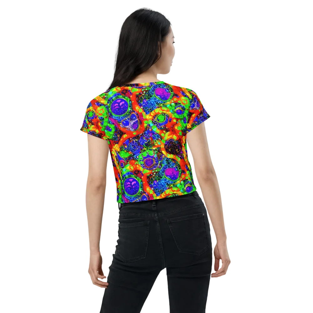 Vivid Labyrinth on Crop Tee — Back