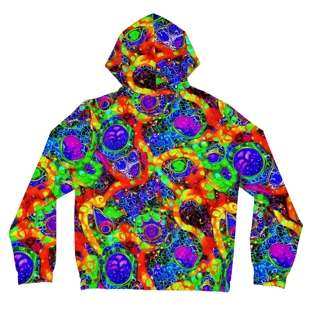 Vivid Labyrinth on Women's Full-Zip Hoodie — Back