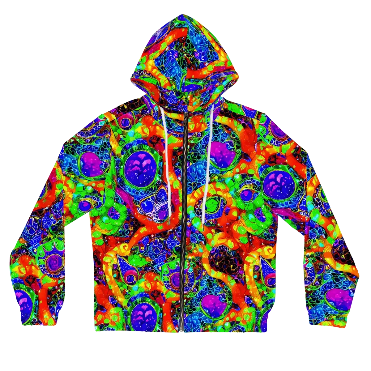 Vivid Labyrinth on Women's Full-Zip Hoodie — Front