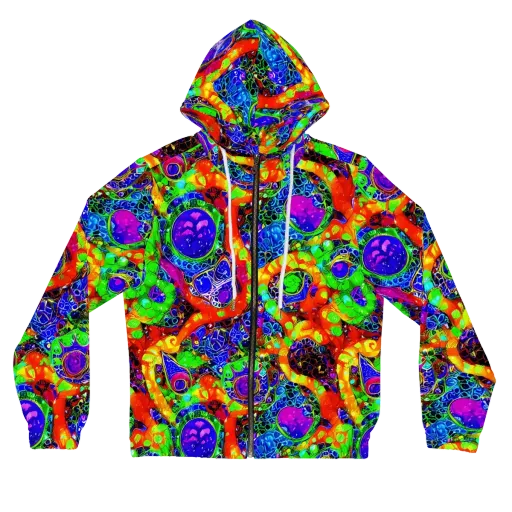 Vivid Labyrinth on a Women's Full-Zip Hoodie