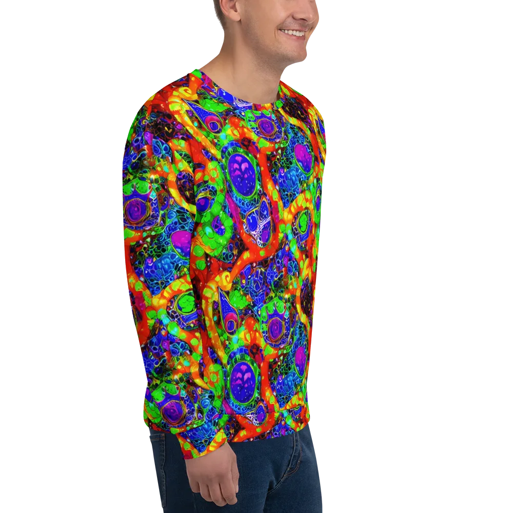 Vivid Labyrinth on Sweatshirt — Right Front