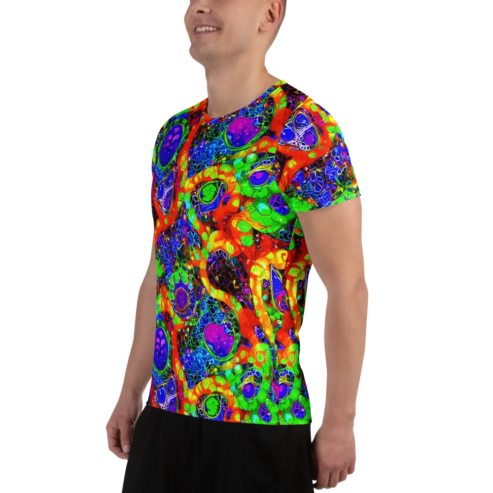 Vivid Labyrinth on Men's Athletic T-Shirt — Left
