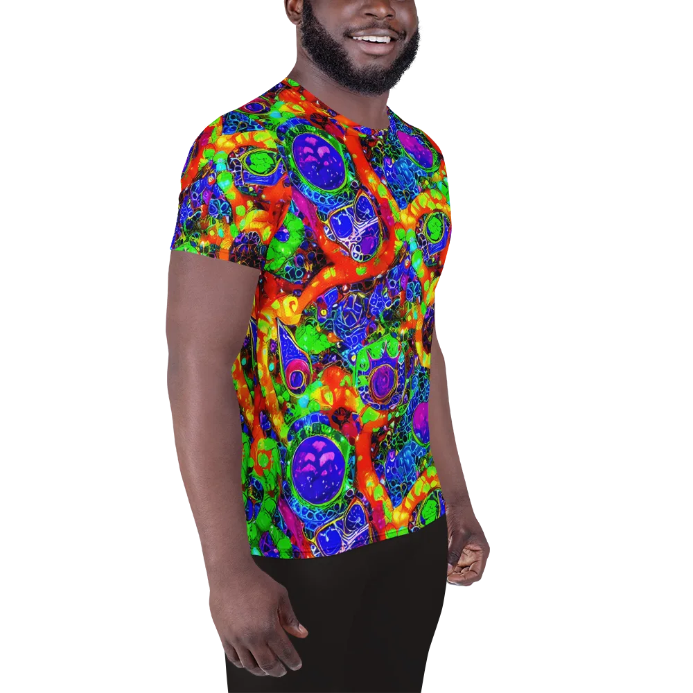 Vivid Labyrinth on Men's Athletic T-Shirt — Right