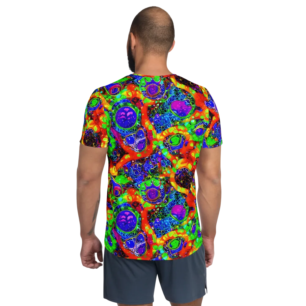 Vivid Labyrinth on Men's Athletic T-Shirt — Back
