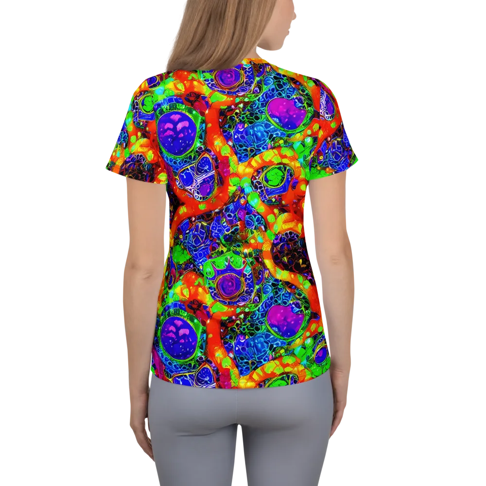 Vivid Labyrinth on Women's Athletic T-Shirt — Back