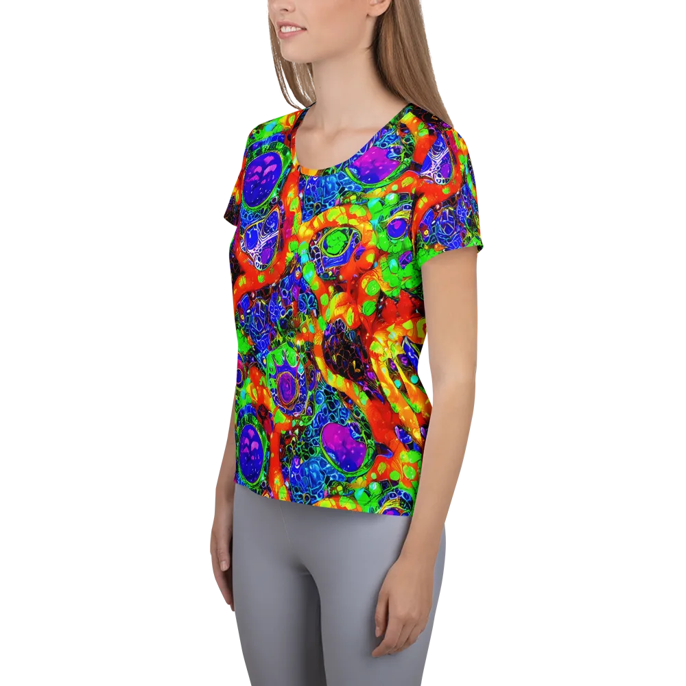 Vivid Labyrinth on Women's Athletic T-Shirt — Left