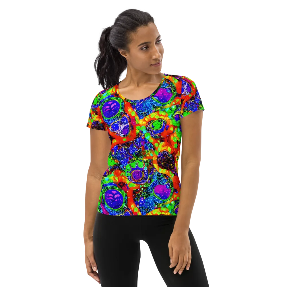 Vivid Labyrinth on Women's Athletic T-Shirt — Front