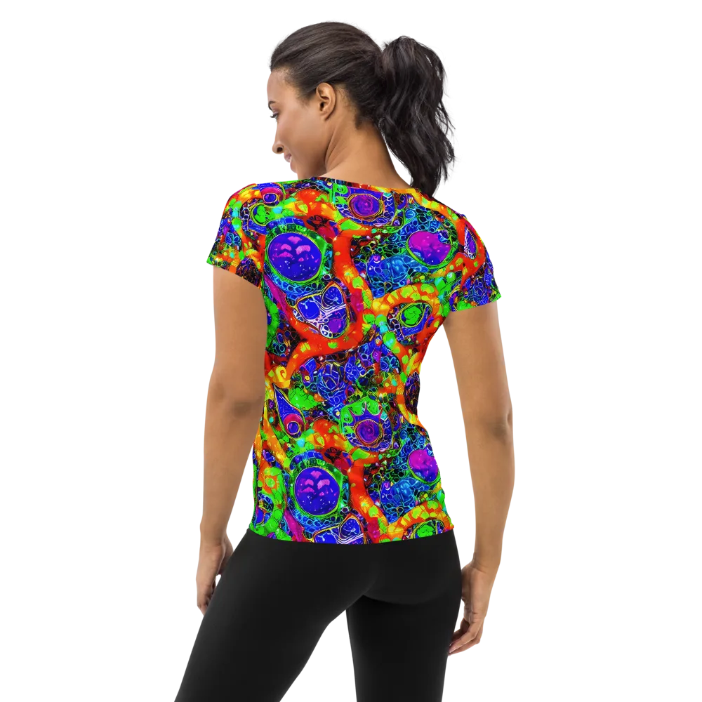 Vivid Labyrinth on Women's Athletic T-Shirt — Back