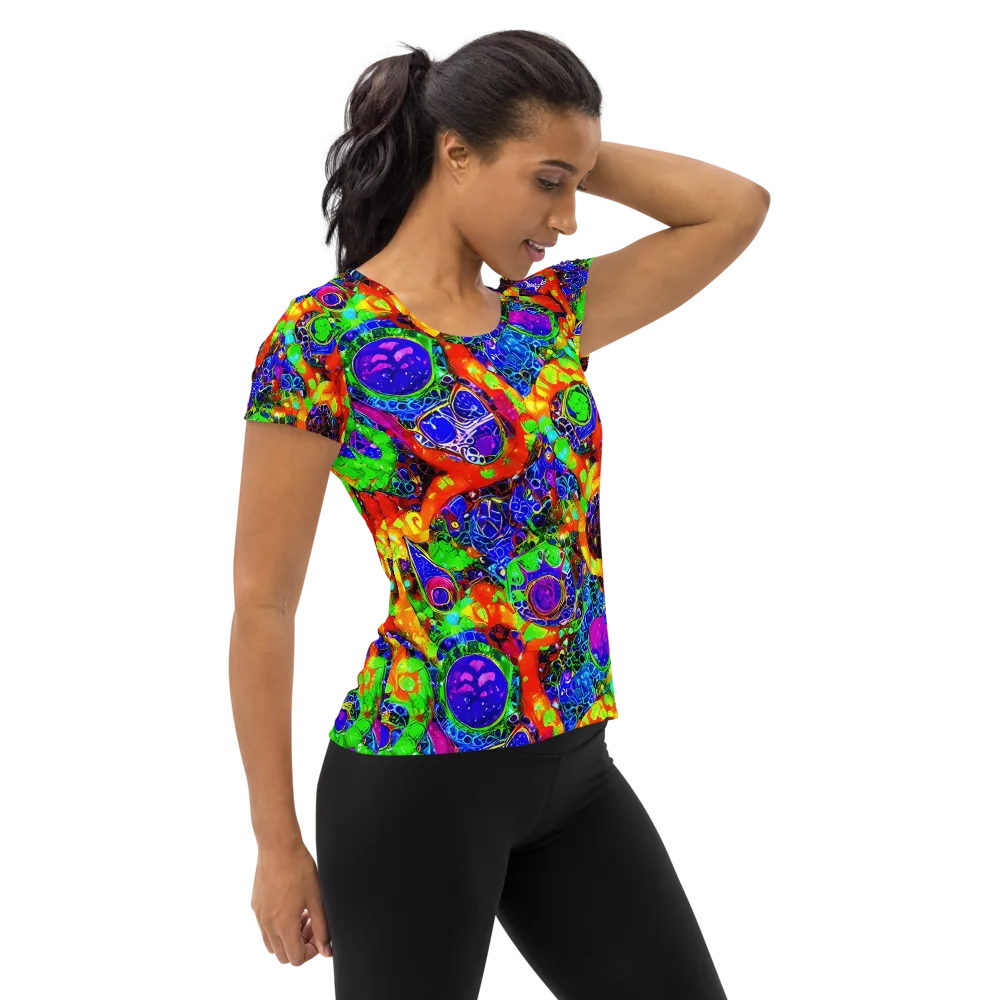 Vivid Labyrinth on Women's Athletic T-Shirt — Right