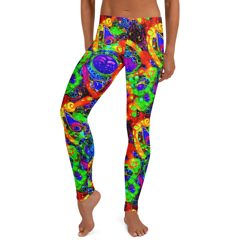 Vivid Labyrinth on Leggings — Front