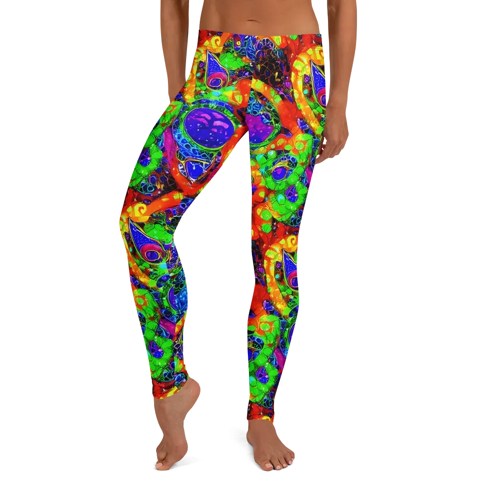 Vivid Labyrinth on Leggings — Front