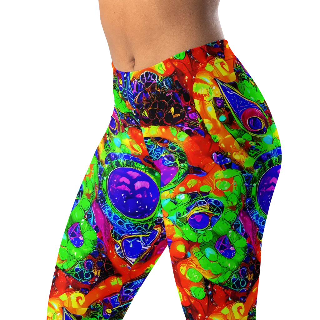 Vivid Labyrinth on Leggings — Left Front