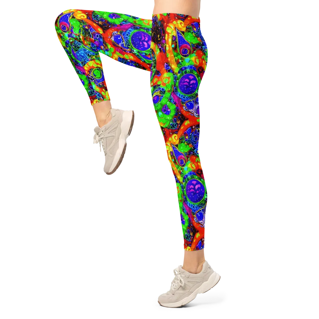 Vivid Labyrinth on Leggings — Left