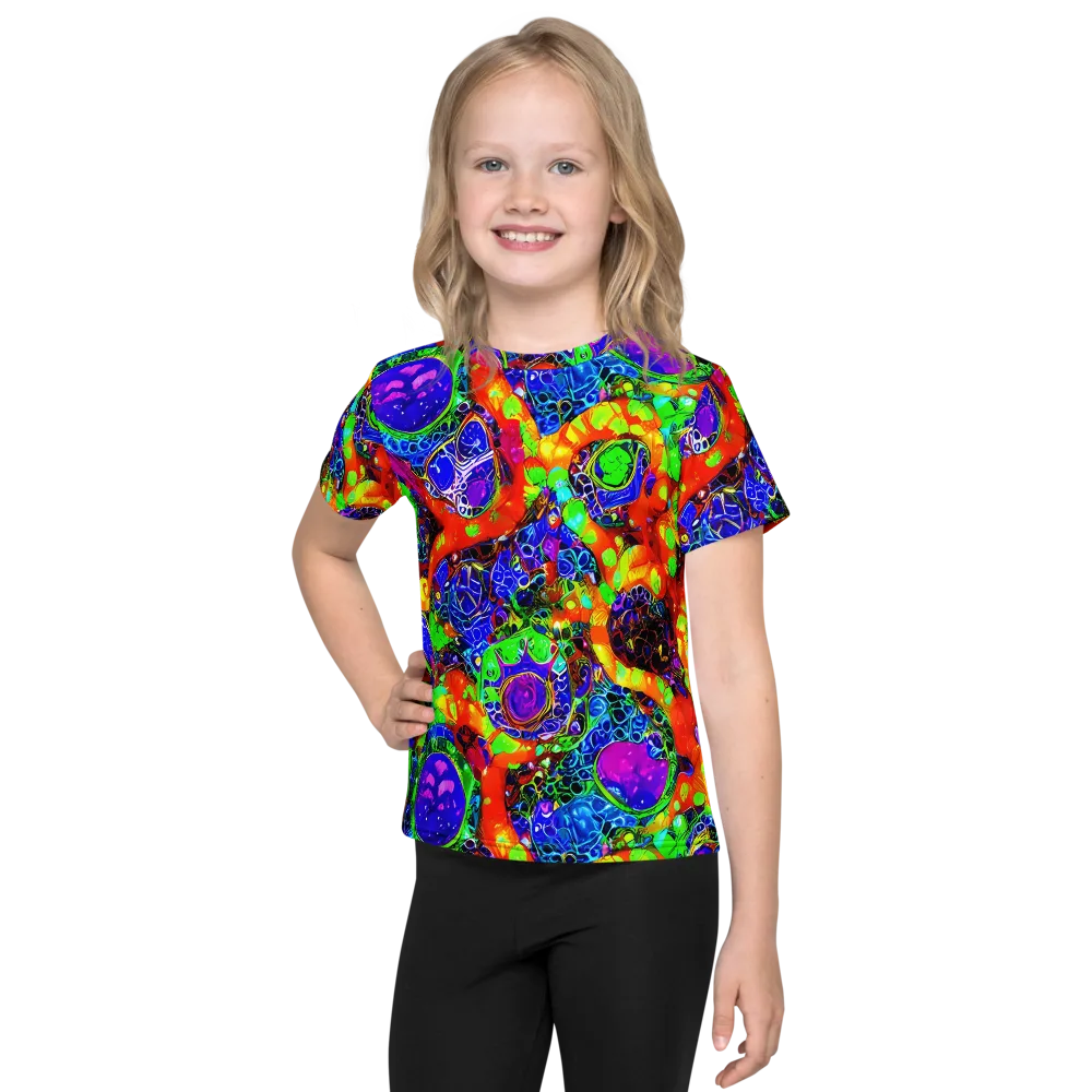 Vivid Labyrinth on Kids Crew Neck T-Shirt — Front