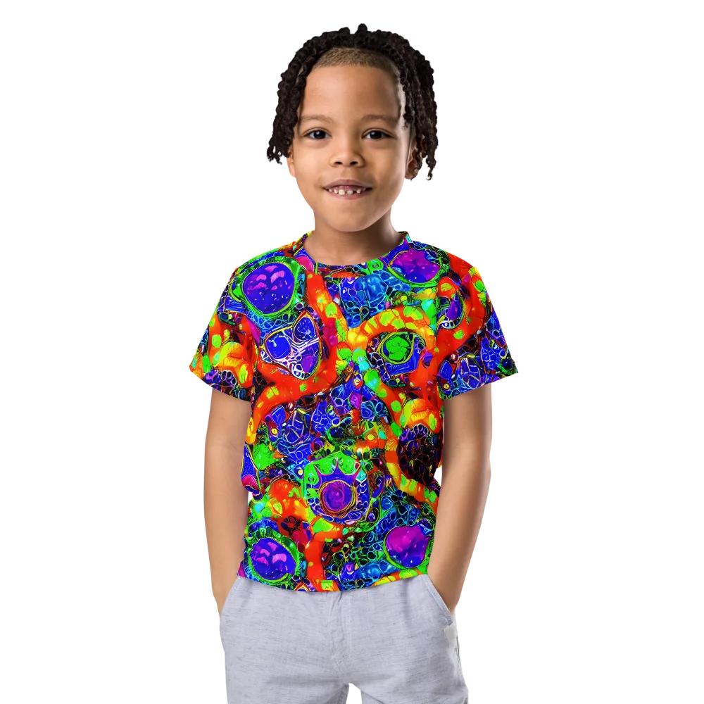 Vivid Labyrinth on Kids Crew Neck T-Shirt — Front