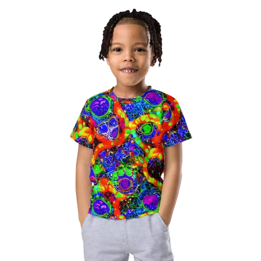 Vivid Labyrinth on a Kids Crew Neck T-Shirt
