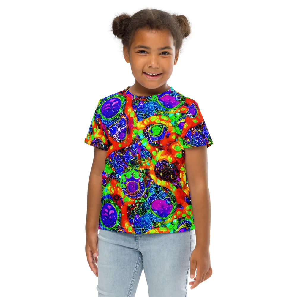 Vivid Labyrinth on Kids Crew Neck T-Shirt — Front
