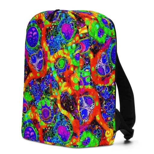 Vivid Labyrinth on a Minimalist Backpack