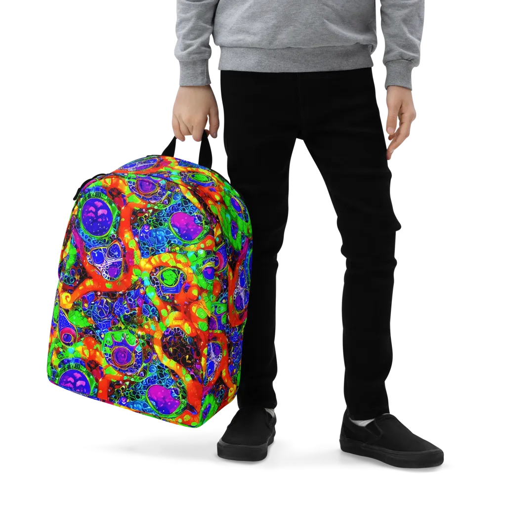Vivid Labyrinth on Minimalist Backpack — Zoomed-in