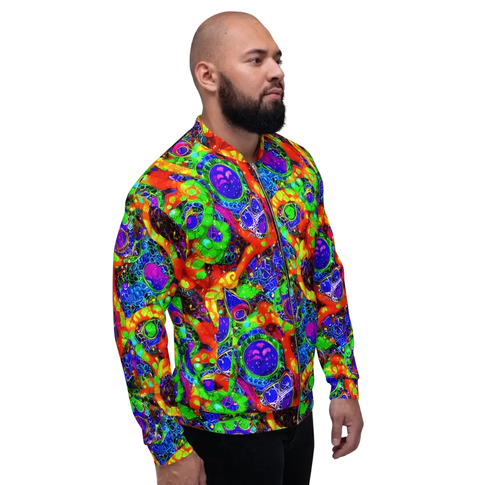 Vivid Labyrinth on Bomber Jacket — Right