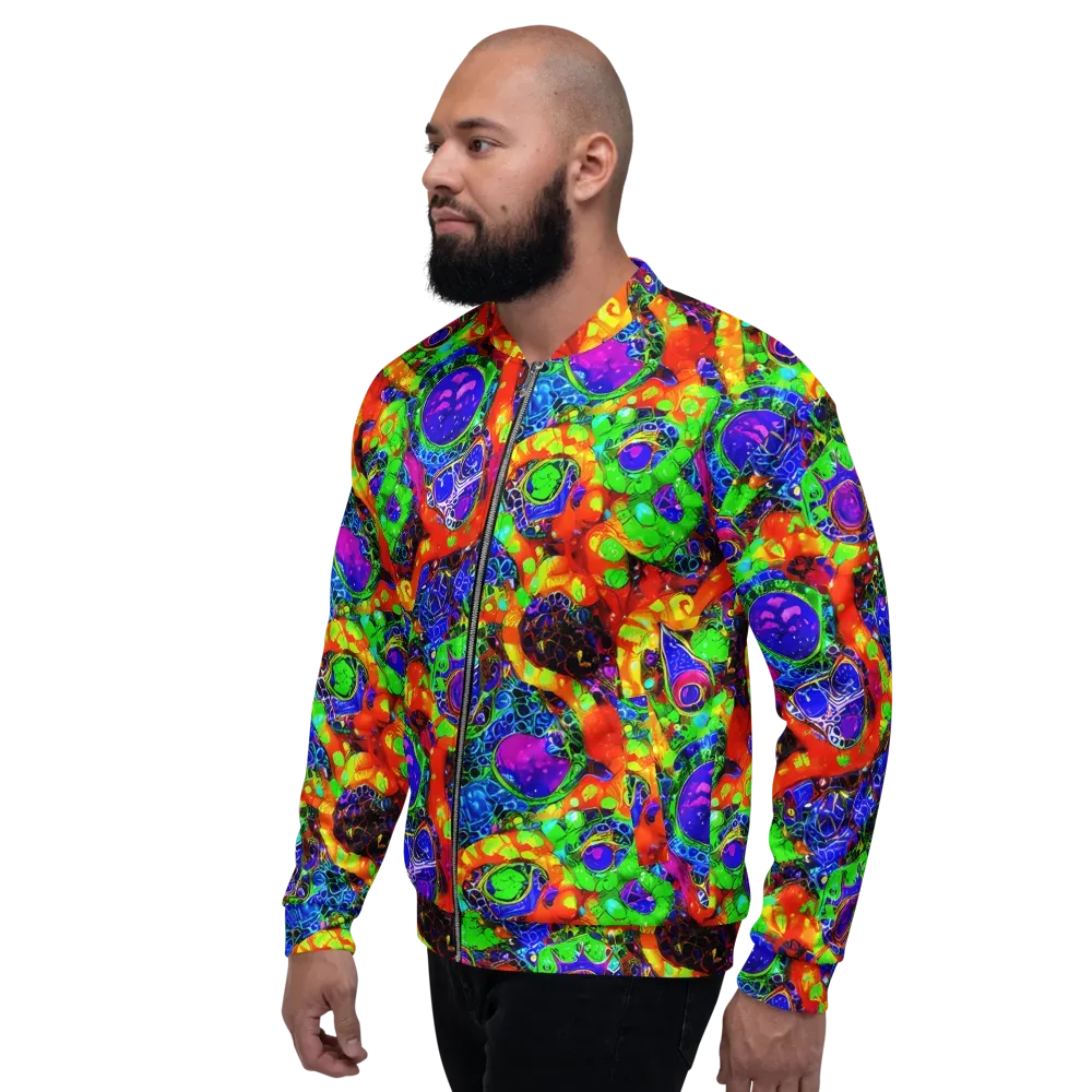 Vivid Labyrinth on Bomber Jacket — Left