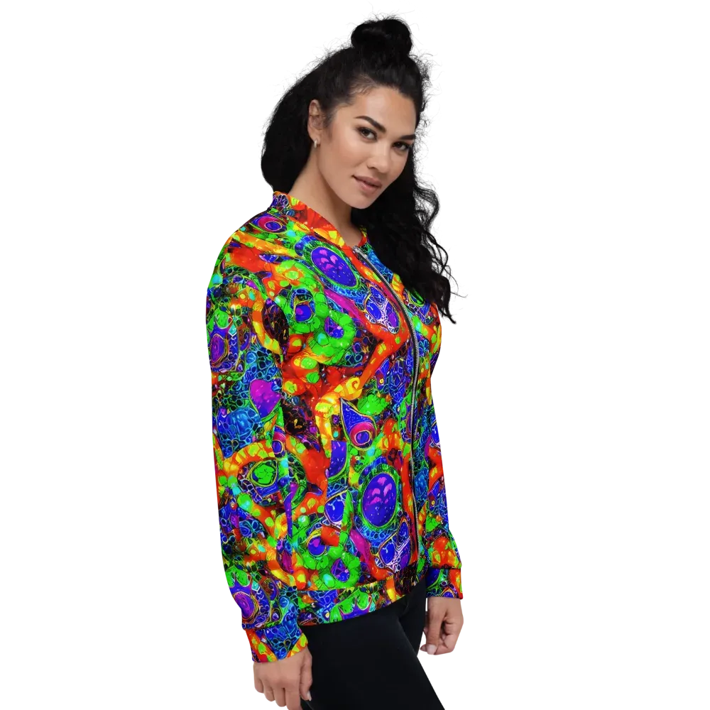 Vivid Labyrinth on Bomber Jacket — Right