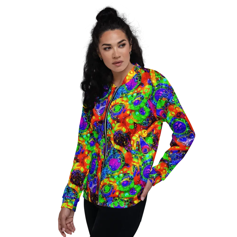 Vivid Labyrinth on Bomber Jacket — Left