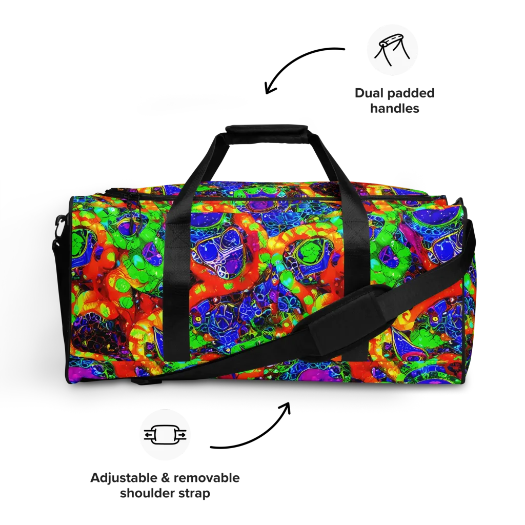 Vivid Labyrinth on Duffle Bag — Front